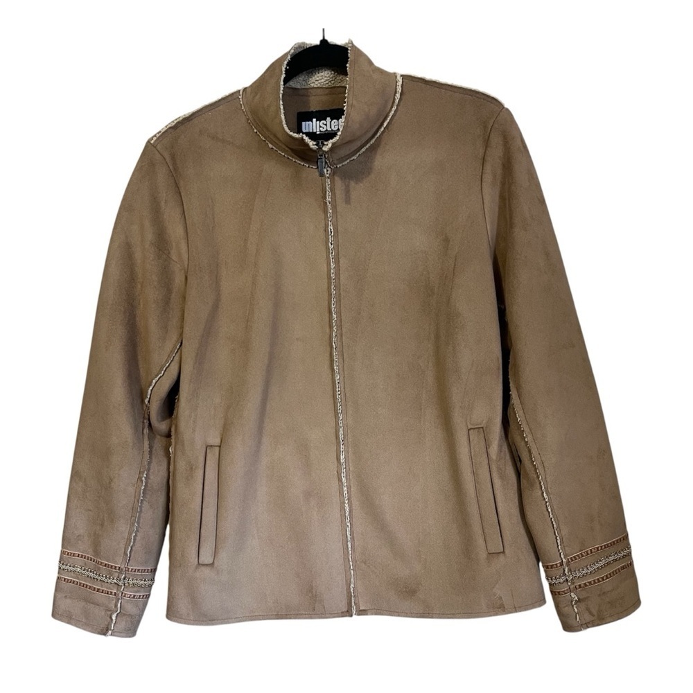 Unlisted By Kenneth Cole Microsuede Jacket In Camel Tan Size Small - Picture 2 of 10